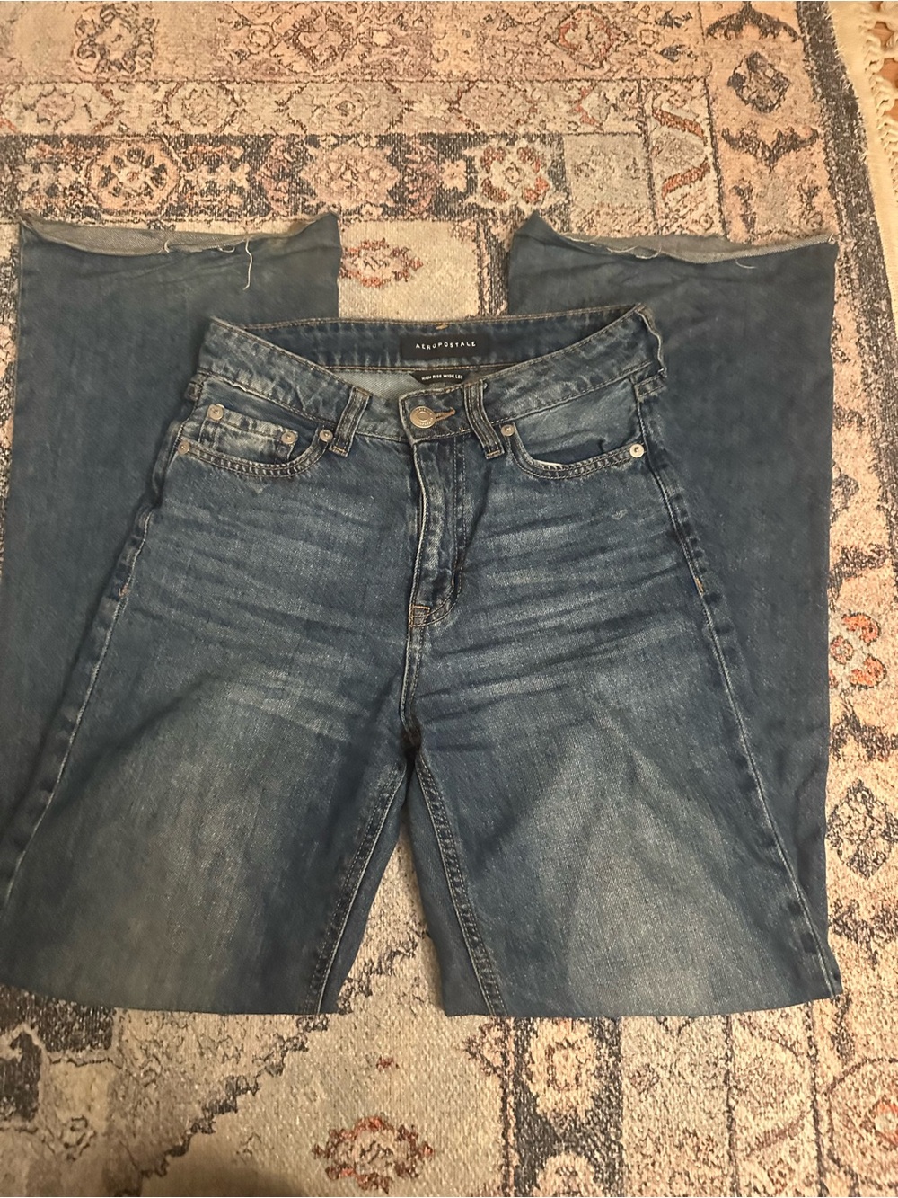 Aeropostale high rise wide leg jeans Size 00 #denim